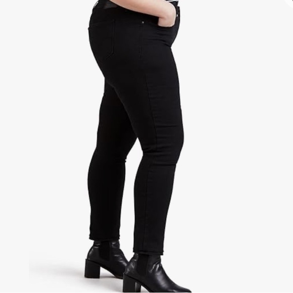 Levi’s leggings woman black shaping pant super skinny leg mid rise plus New 16M - Picture 10 of 11